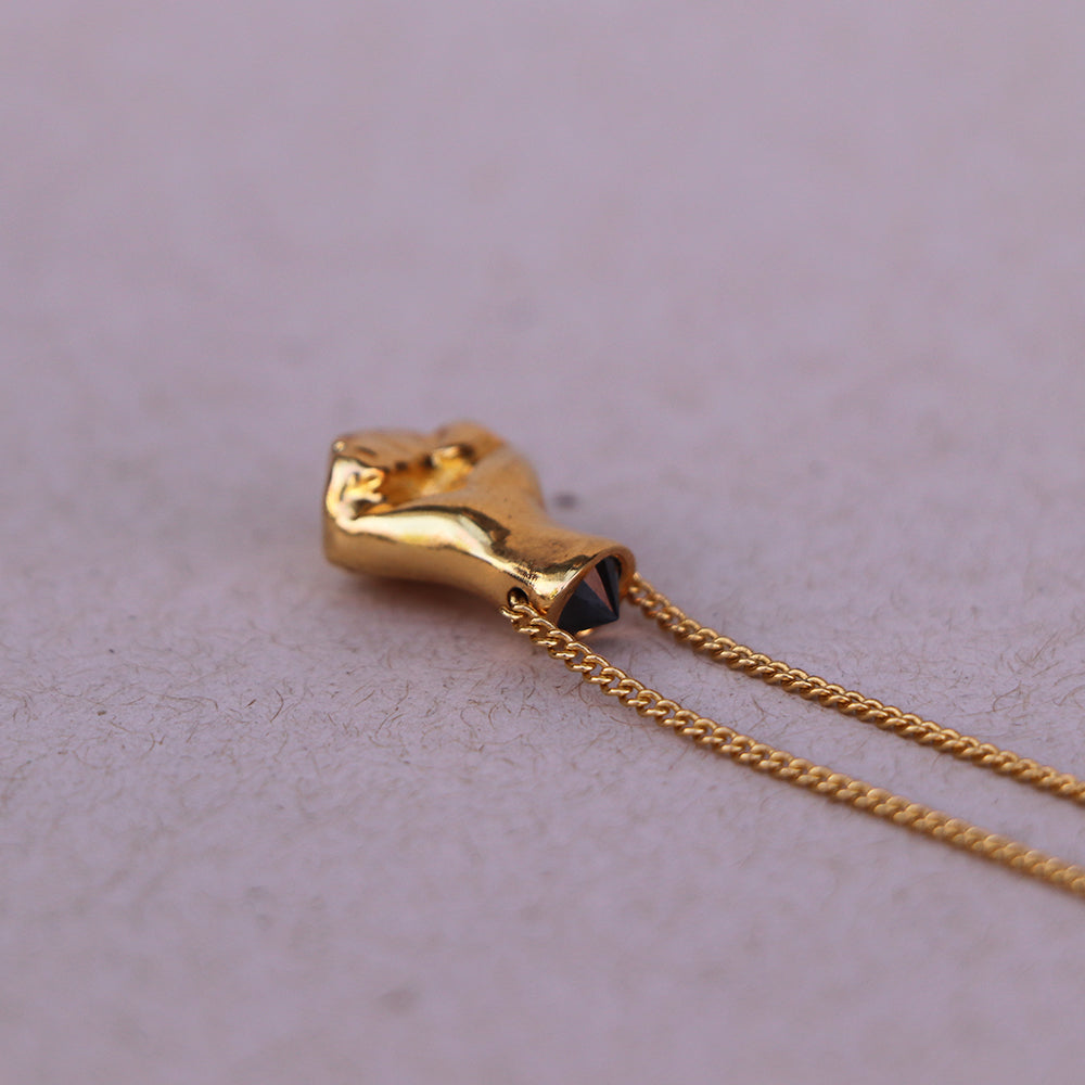 Mute collar power chapa de oro