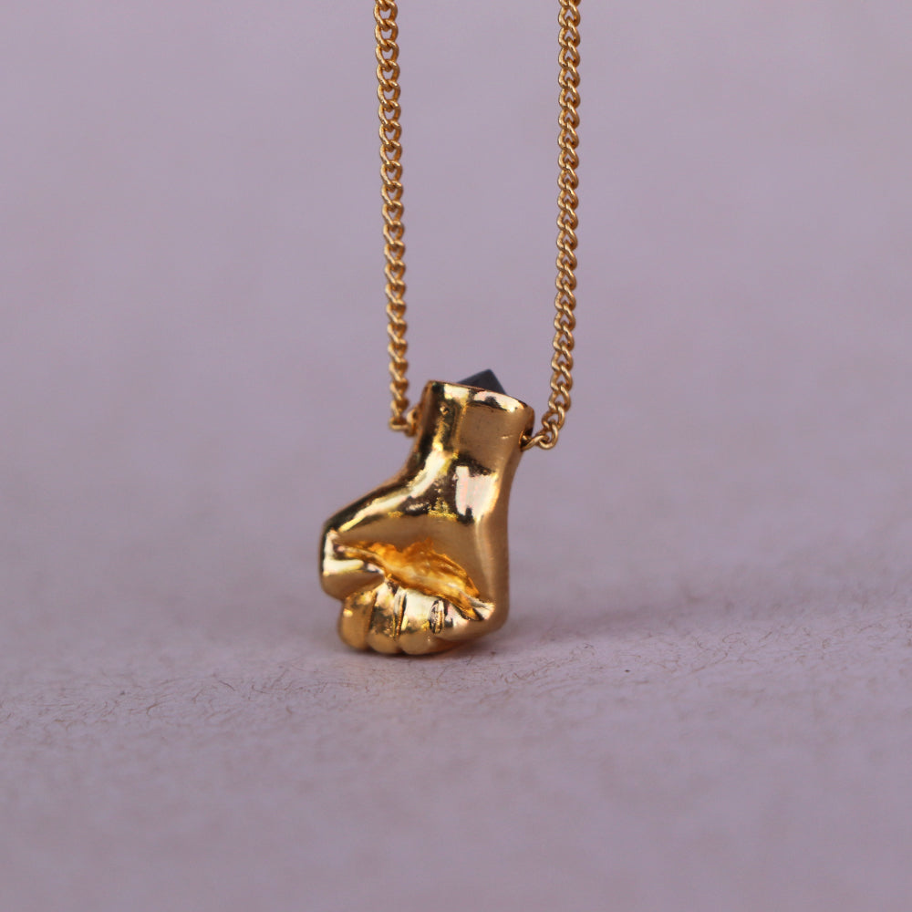 Mute collar power chapa de oro