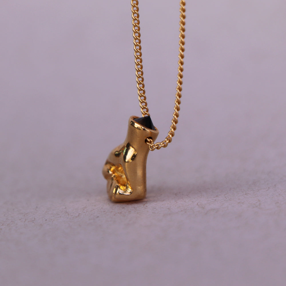Mute collar power chapa de oro