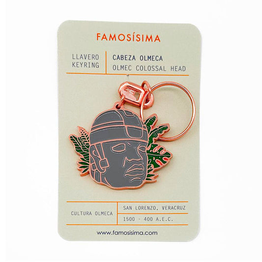 llavero cabeza olmeca