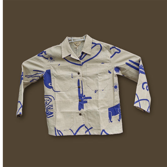 chamarra sueños arena/azul