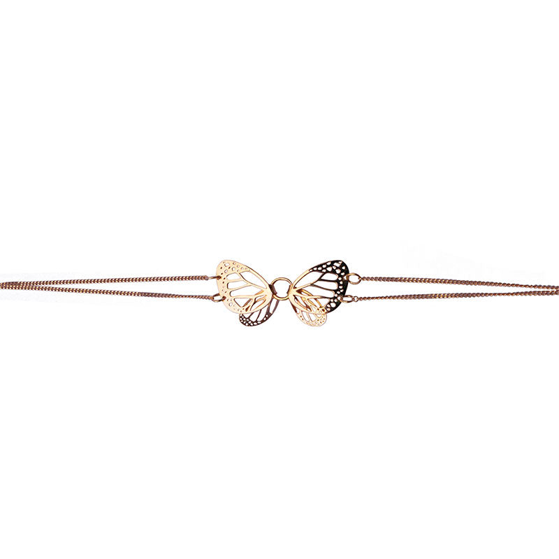pulsera mariposa monarca mediana oro