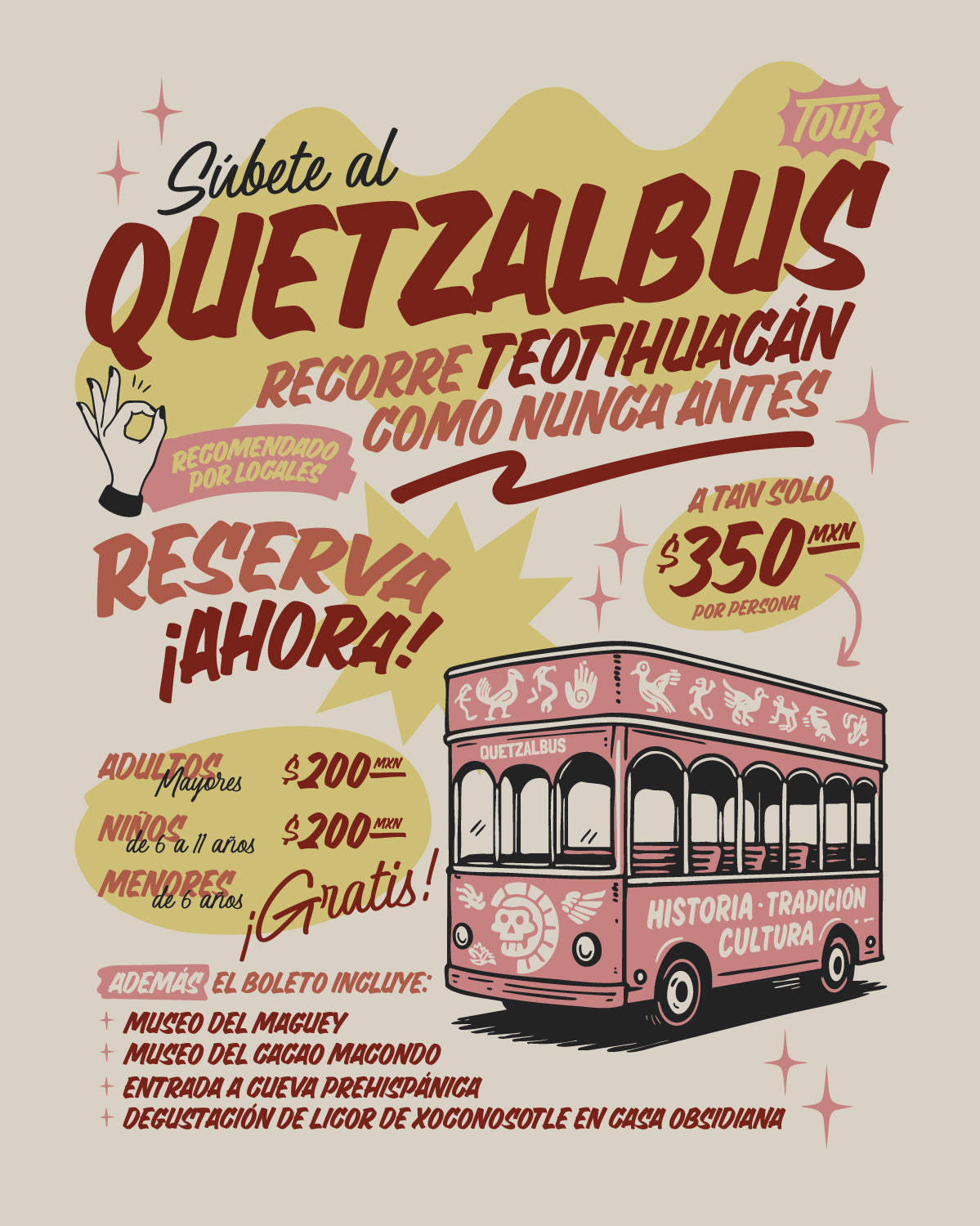 Descubre Teotihuacán a bordo del Quetzalbus
