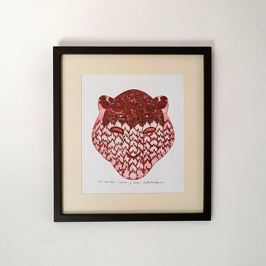 Colagrafía "Silencio y fuego"