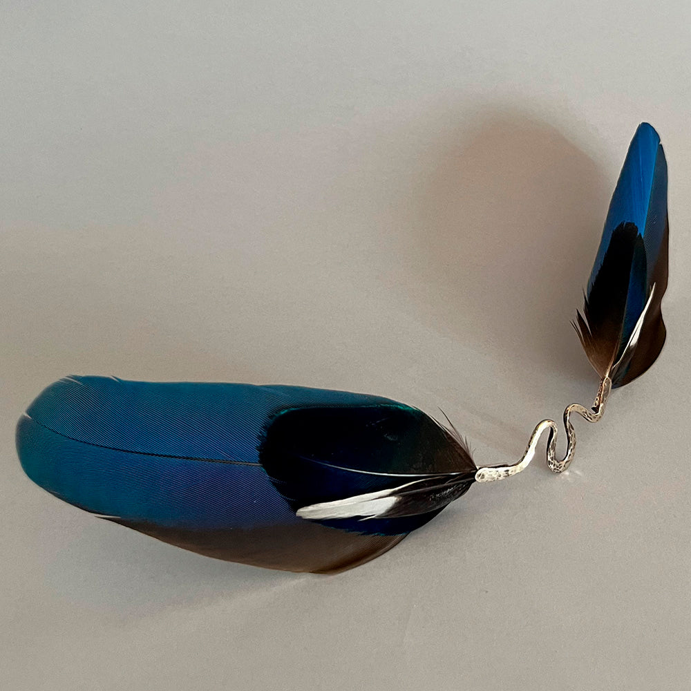 Septum de alpaca con plumas