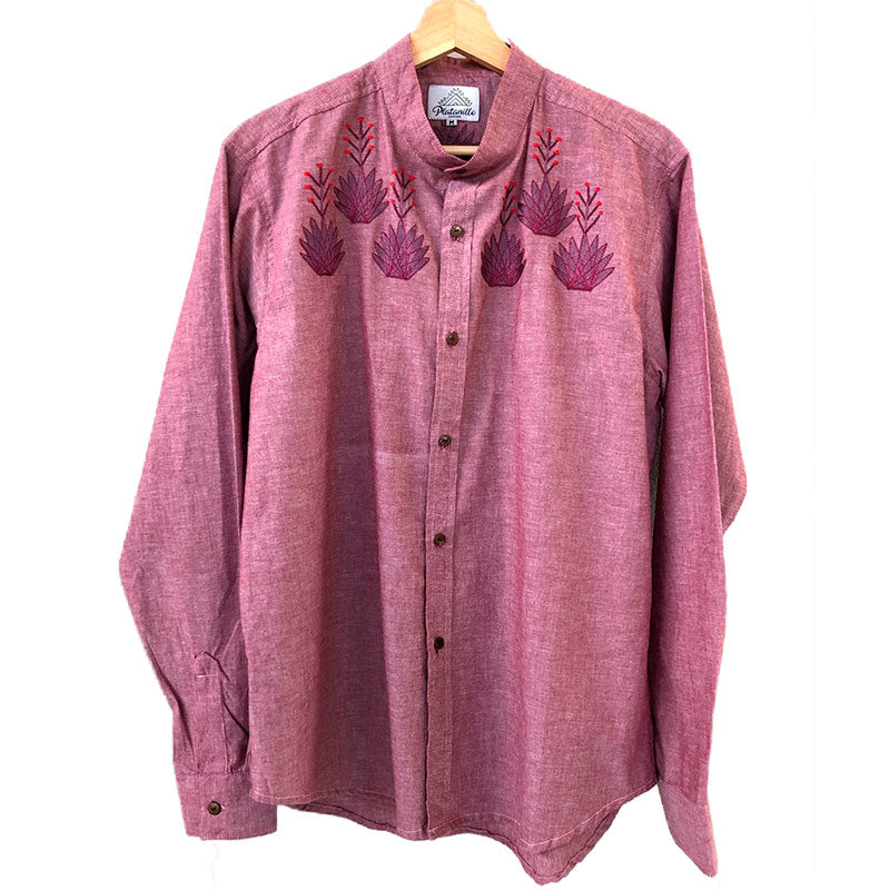 camisa platanillo agave triangular morada