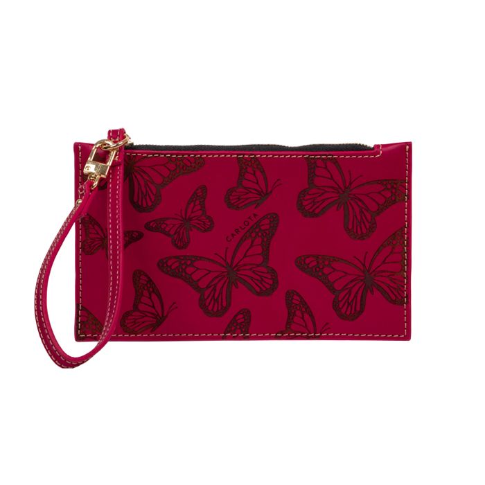 mini clutch mariposas bugambilia