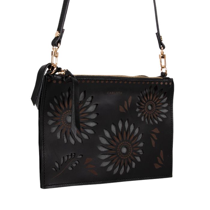 crossbody doble barro negro