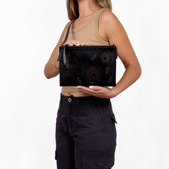 crossbody doble barro negro