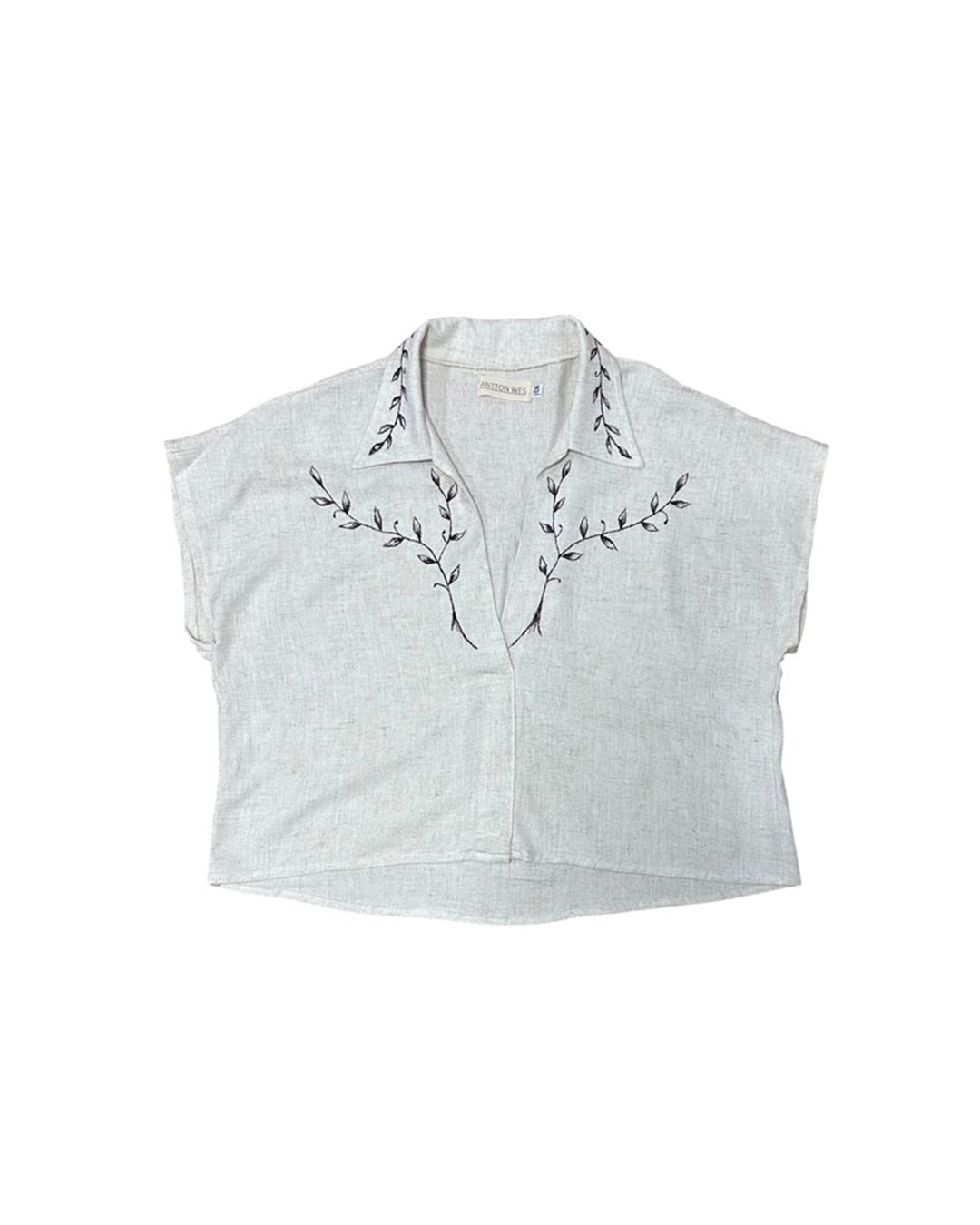 blusa corta tatto crema