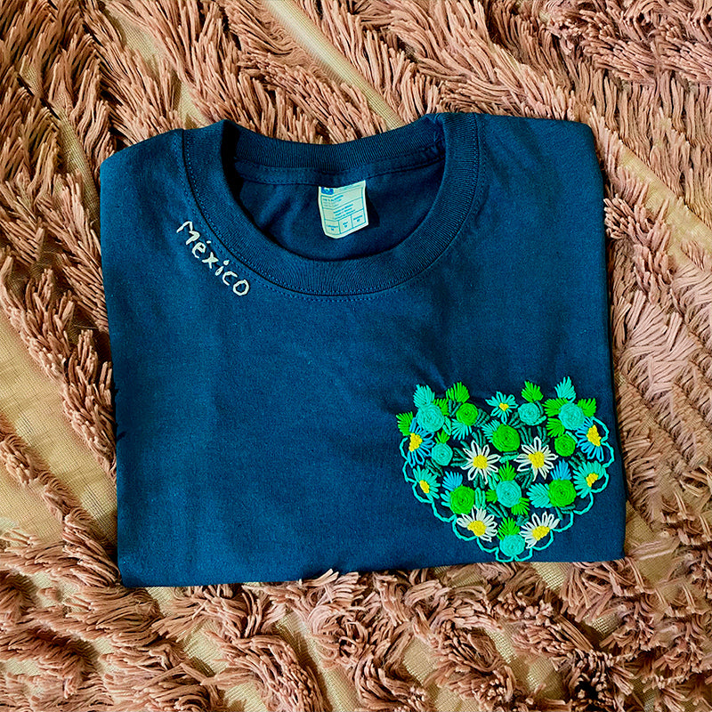 playera corazón mexa