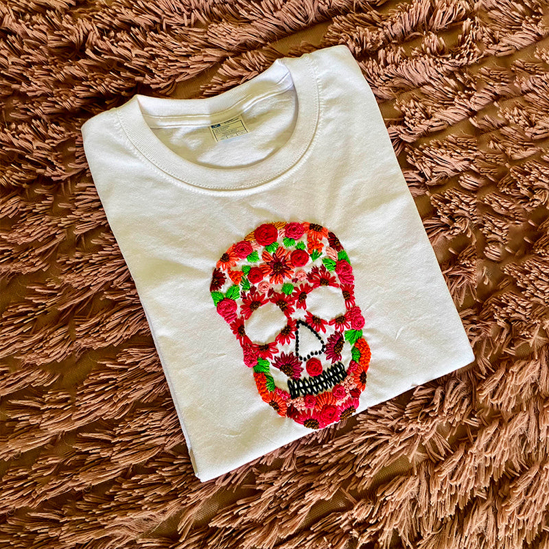 playera calavera multicolor