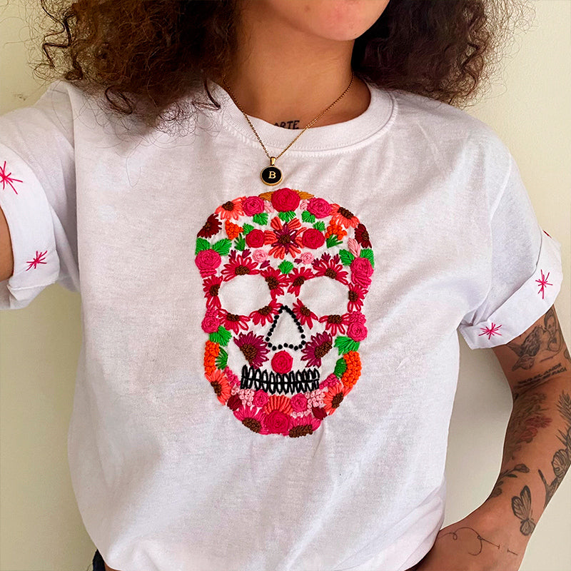 playera calavera multicolor