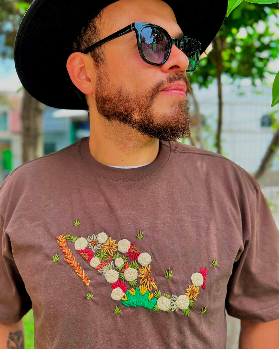 Playera republica mexicana, cafe