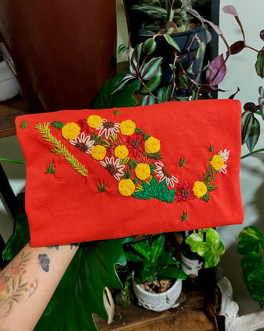 Playera republica mexicana, Naranja/ocre