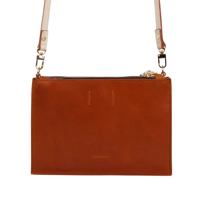 crossbody doble barro arcilla