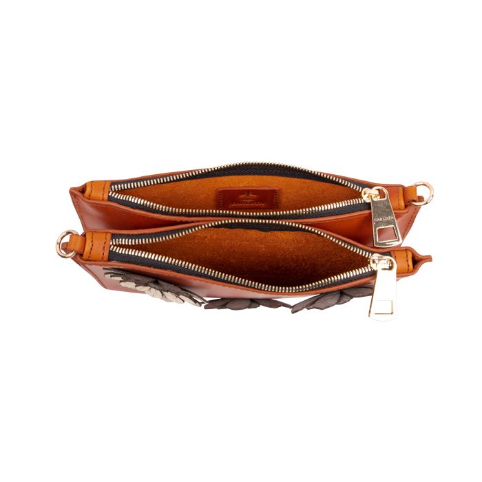 crossbody doble barro arcilla