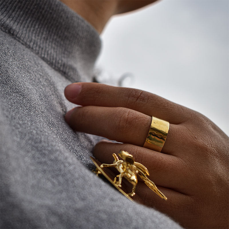 anillo y broche catarina