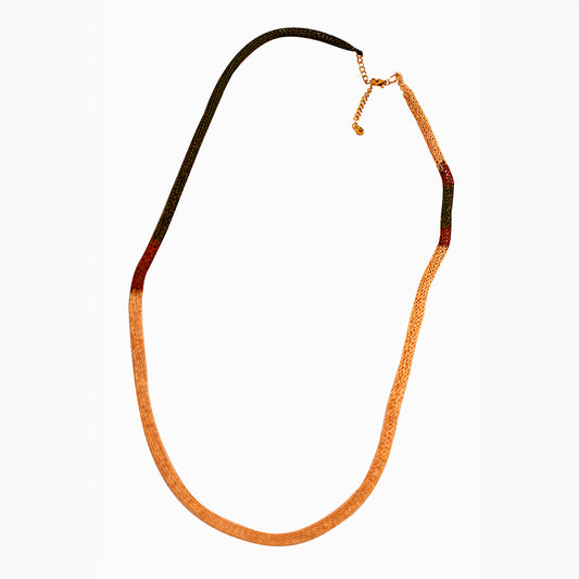 Collar 70 dorado verde cobre