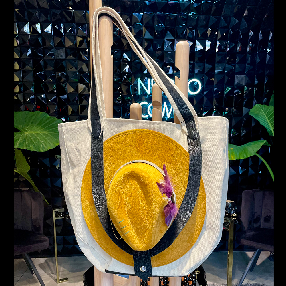 mega tote bag porta sombrero