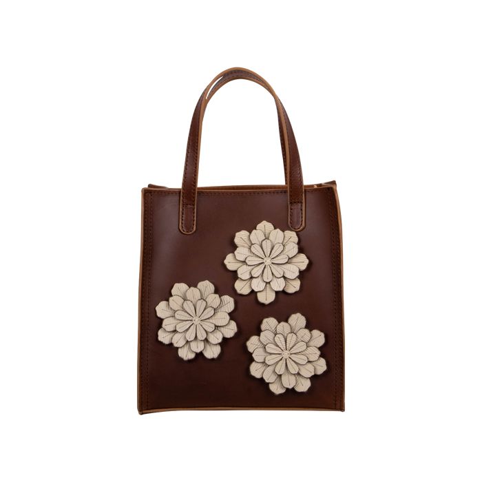 mini tote chica café