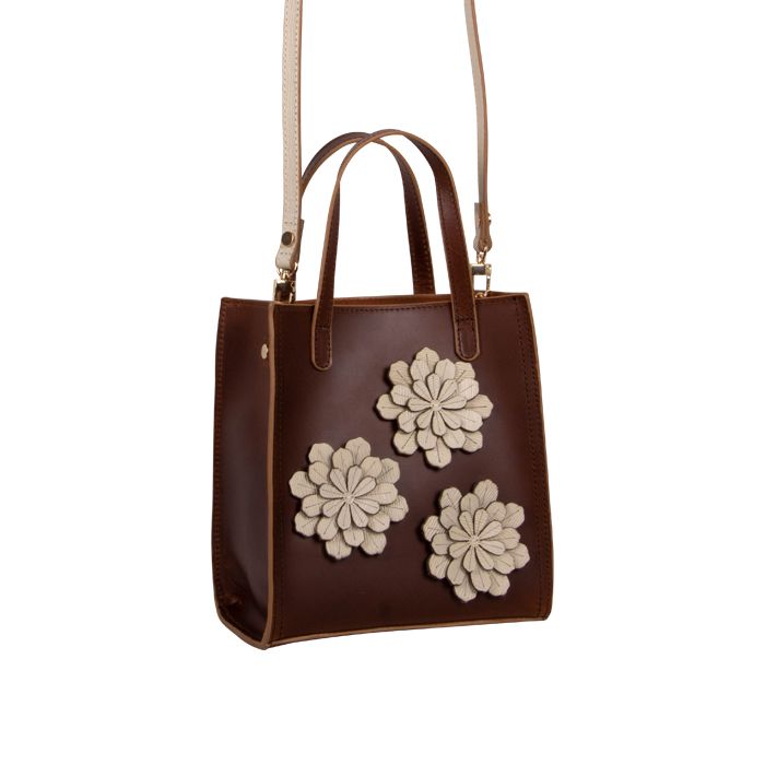 mini tote chica café
