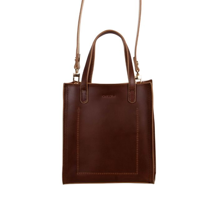 mini tote chica café