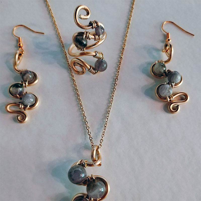 Conjunto de 3 piezas de amatista