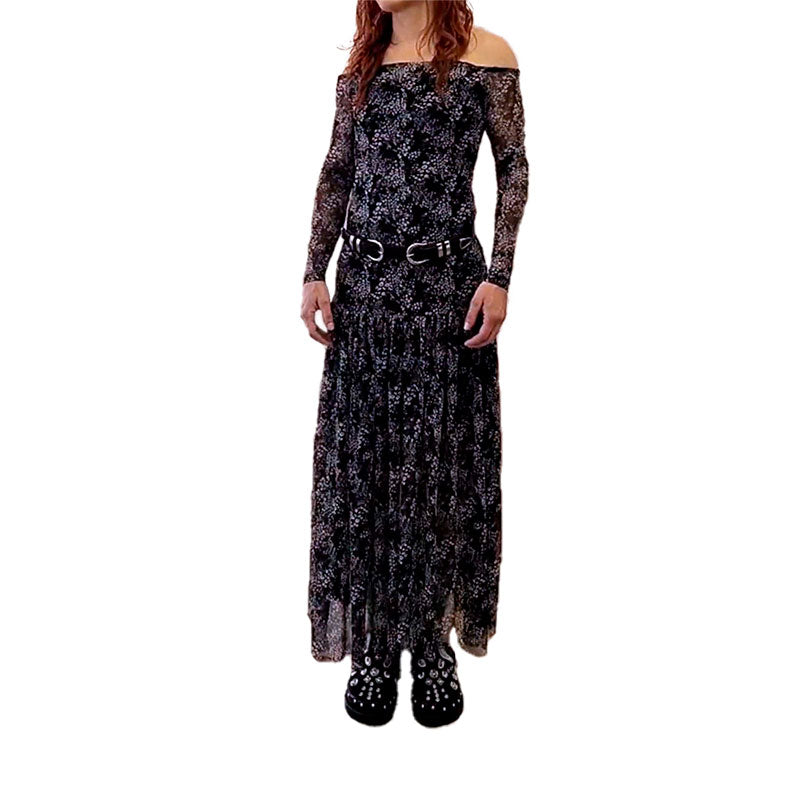 vestido sin hombros