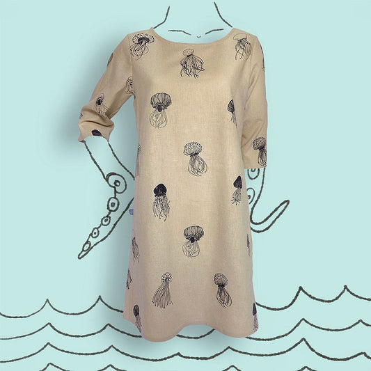 vestido medusas kaki