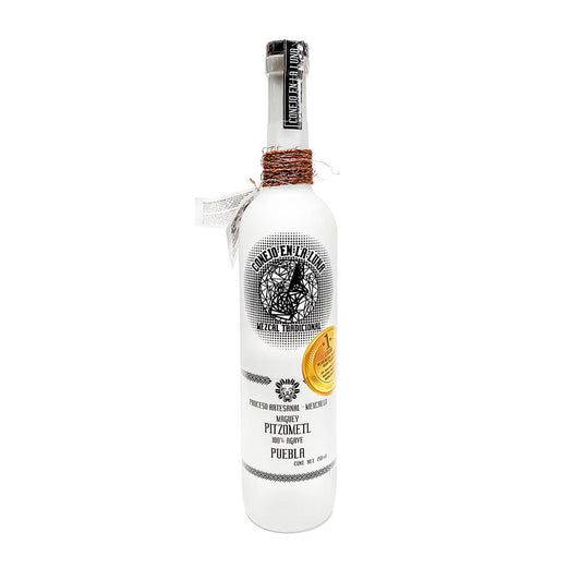 mezcal artesanal pitzometl de puebla de 750ml