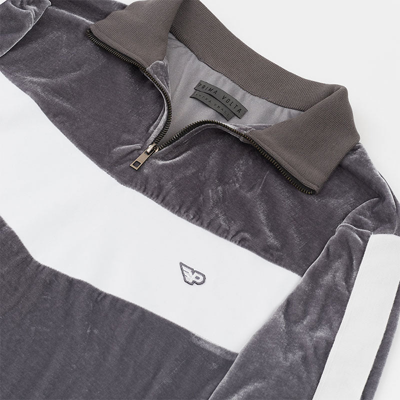 gray velvet jacket