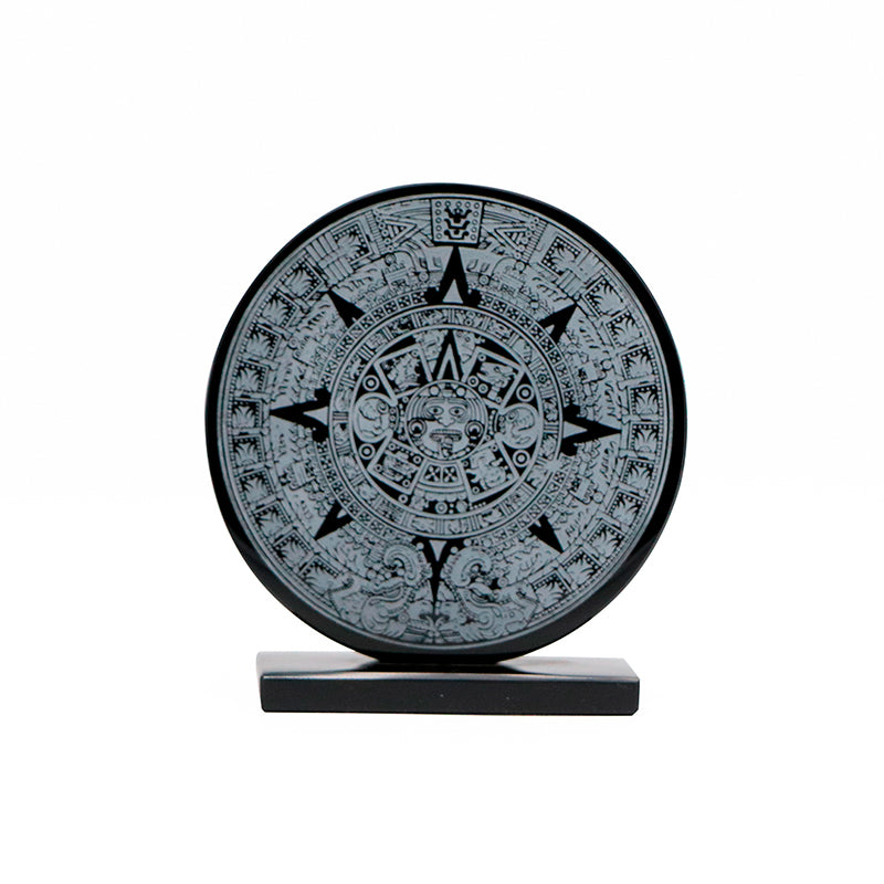 calendario azteca de obsidiana mediano 12cm