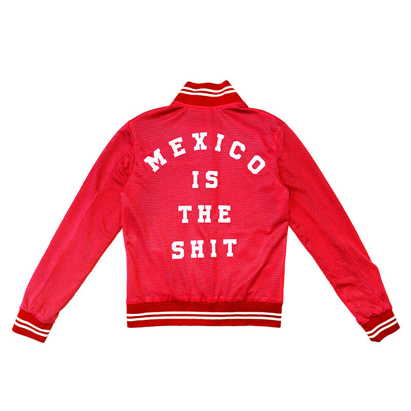 chamarra roja MEXICO IS THE SHIT mujer