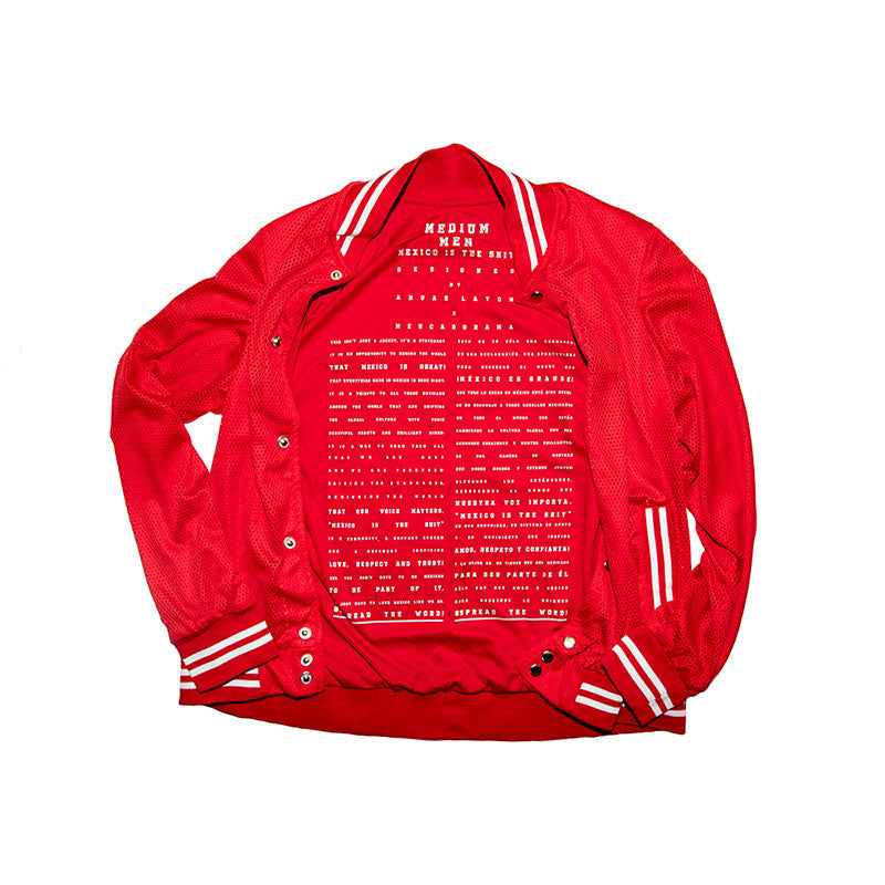 chamarra roja MEXICO IS THE SHIT mujer