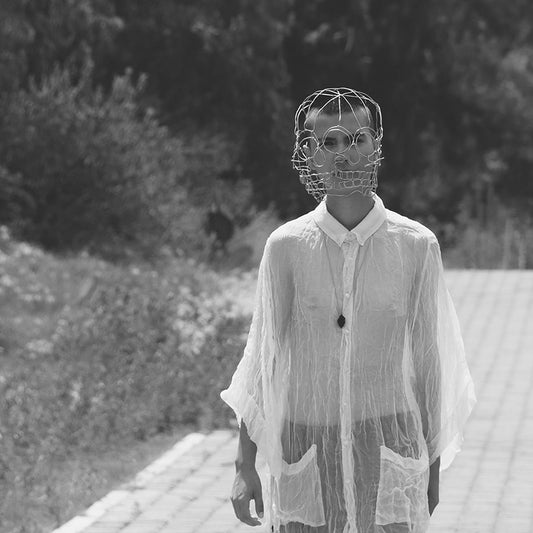 máscara blanca doble