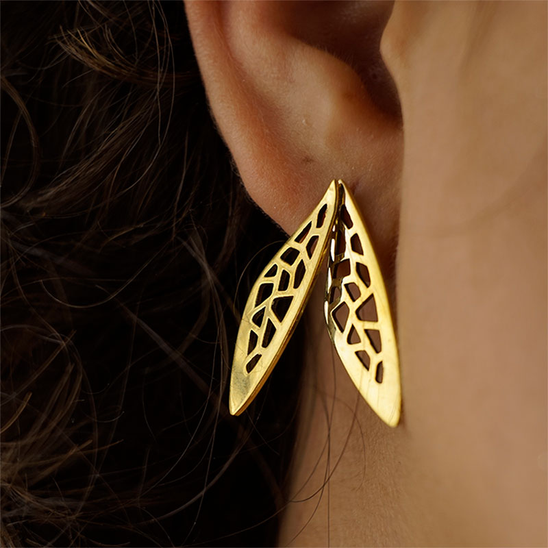 aretes alas libelula