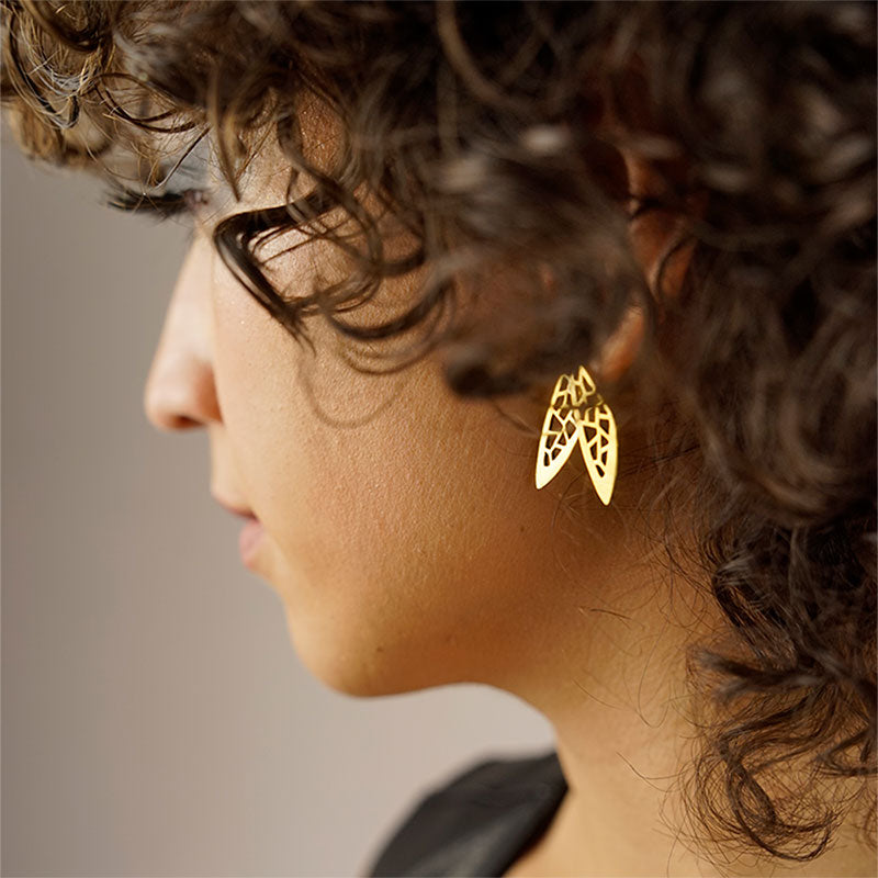 aretes alas libelula