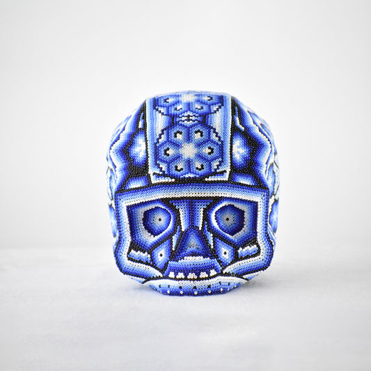 cráneo huichol azul