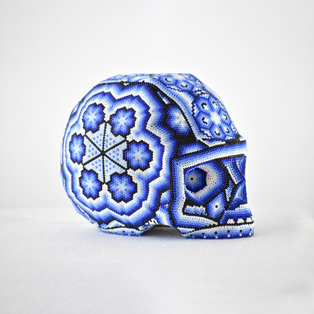 cráneo huichol azul