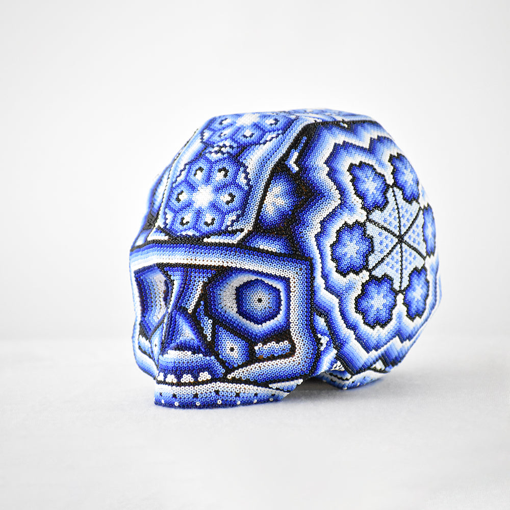cráneo huichol azul