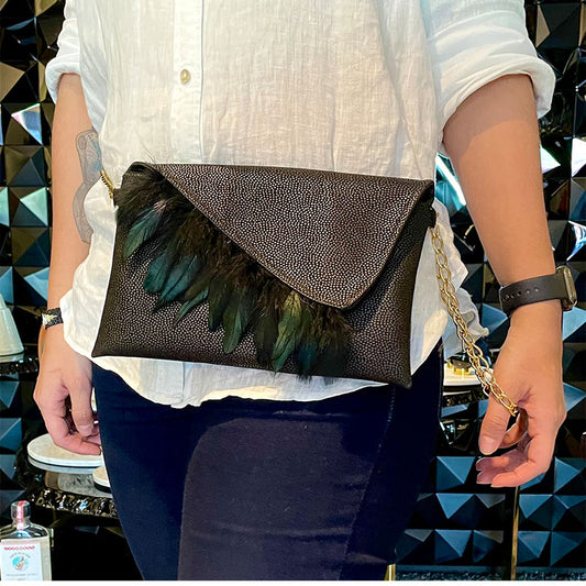 bolsa midnight feathers