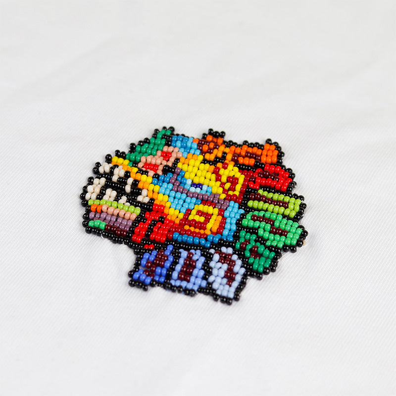 playera huari blanca cabeza quetzal