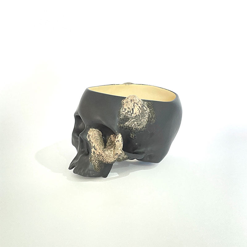 cráneo maceta mediano negro experimental