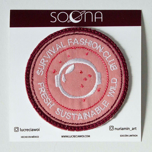 Parche astronauta rosa