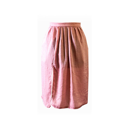 falda midi rosa