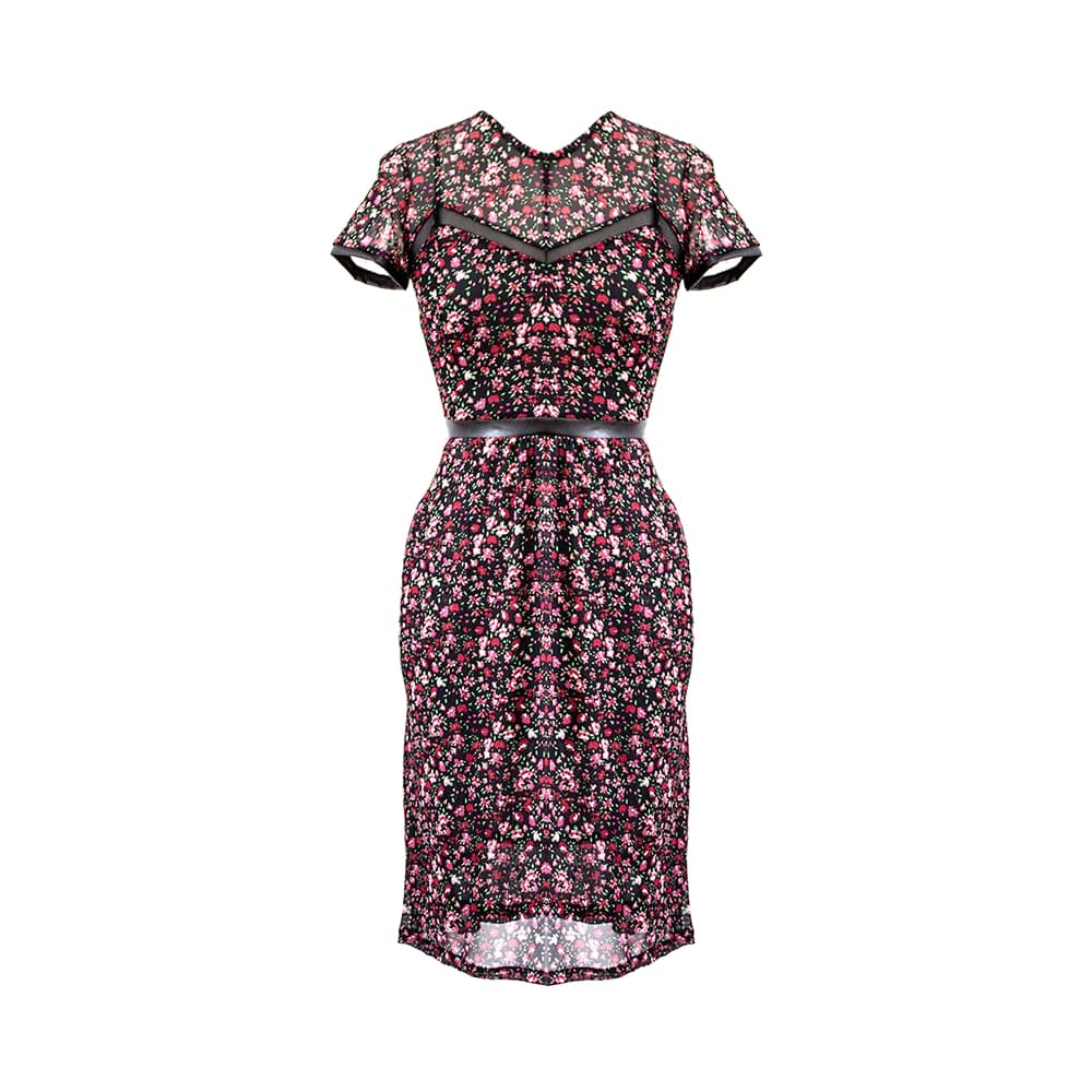 Vestido estampado multiclor