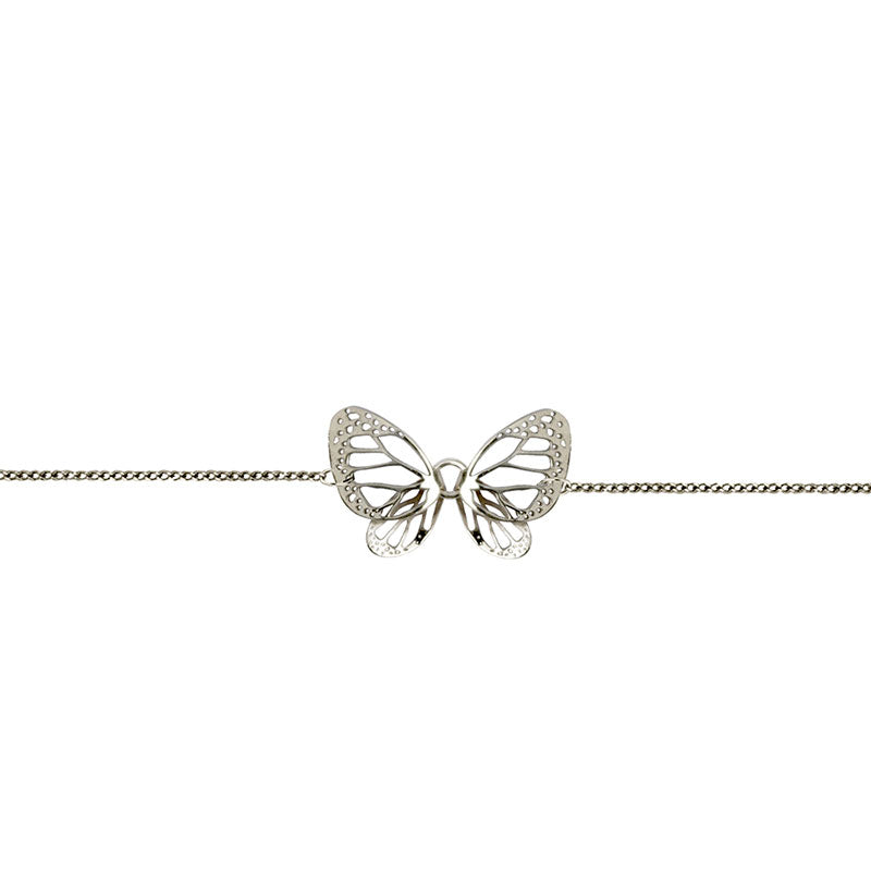 pulsera charm monarca plata