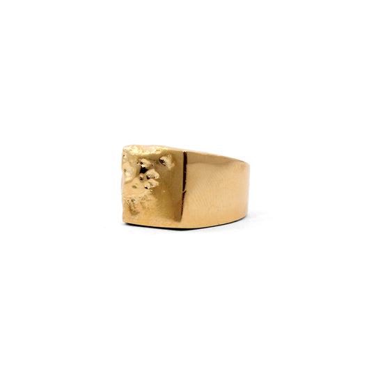 anillo de bronce con chapa de oro