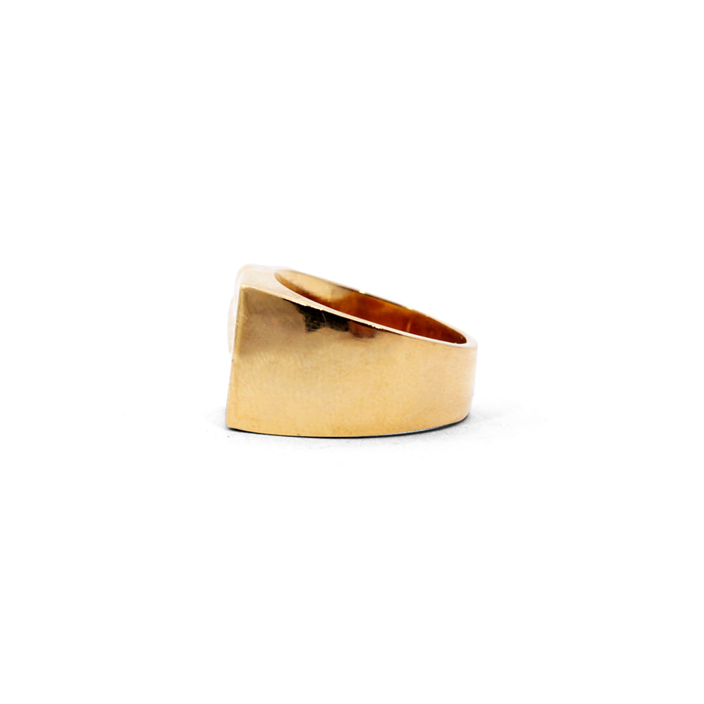 anillo de bronce con chapa de oro